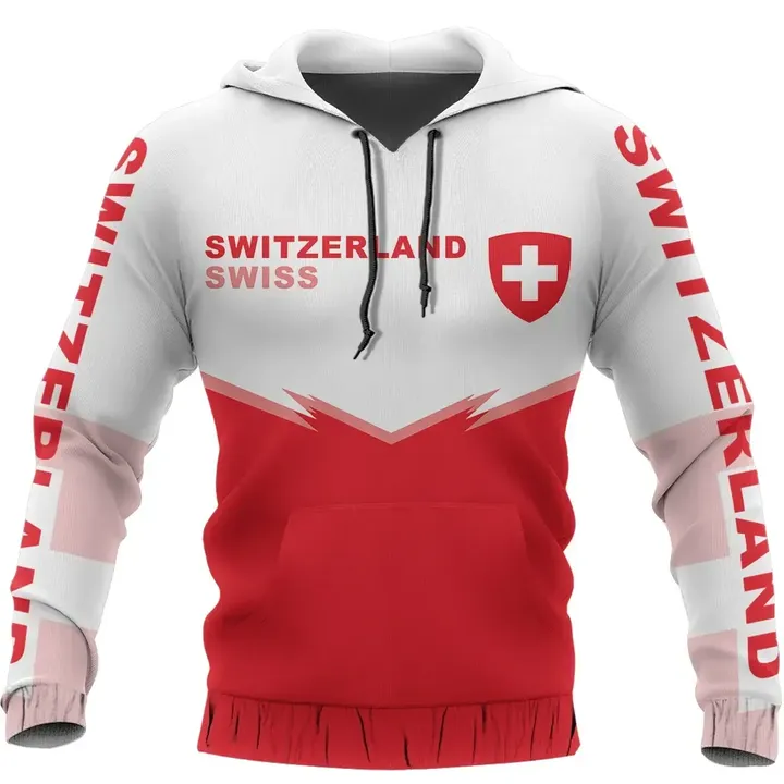 Switzerland Flag Hoodie Energy Style Ver 2.0