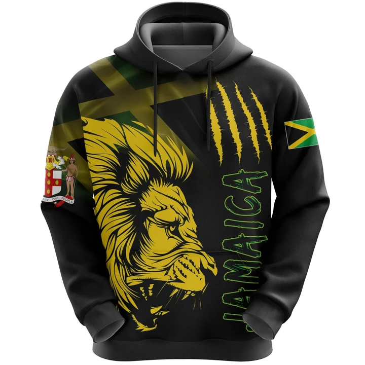 Jamaica Hoodie Lion Coat Of Arms All Over Hoodie