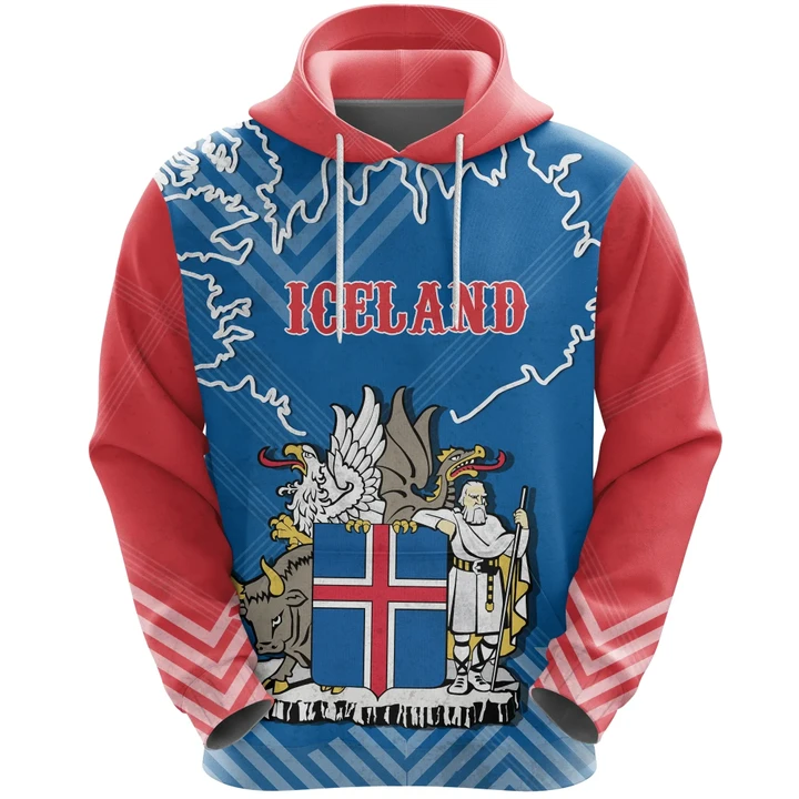 Iceland Hoodie Wi Special Map
