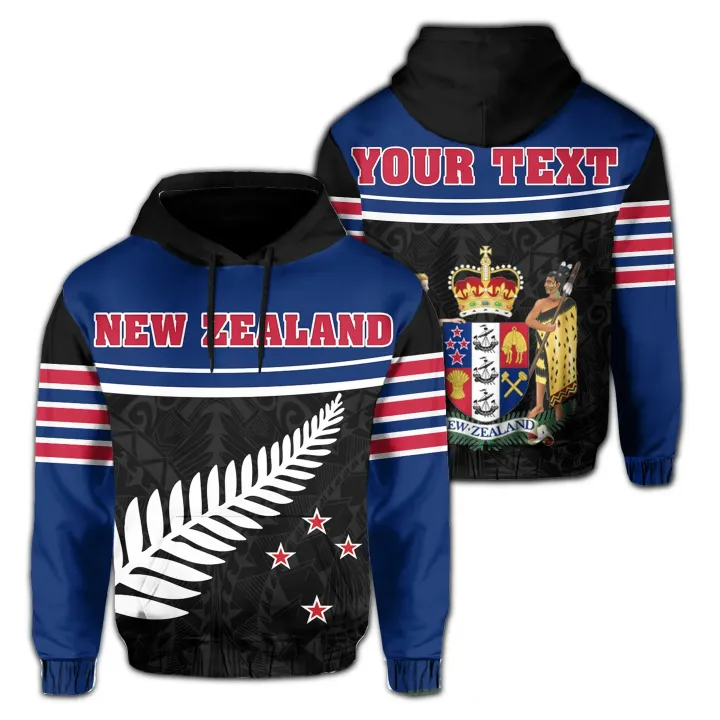 (Custom) New Zealand Coat Of Arms Hoodie DAT Style