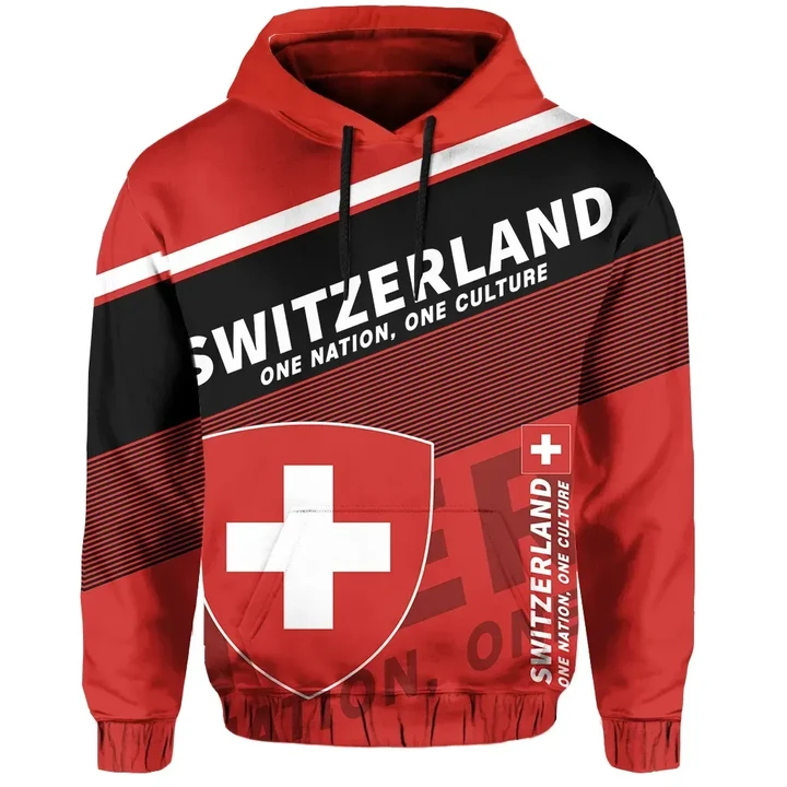 Switzerland Hoodie Flag Motto Limited Style