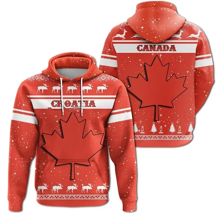 Christmas Canada Coat Of Arms Hoodie J
