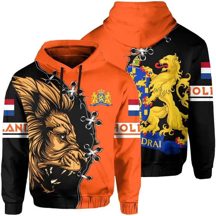 Holland Hoodie Lion Coat Of Arms Cinch Style