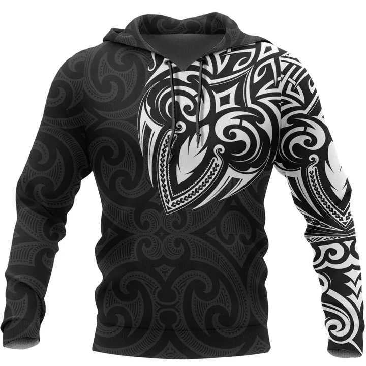 Maori Tattoo Style Pullover Hoodie New