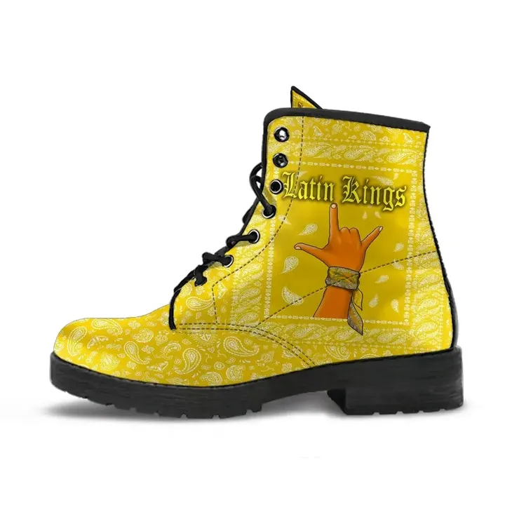 Latin Kings Gang Leather Boots
