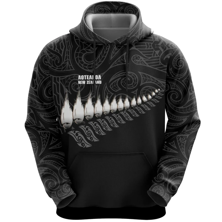 New Zealand Hoodie Rugby Silver Fern