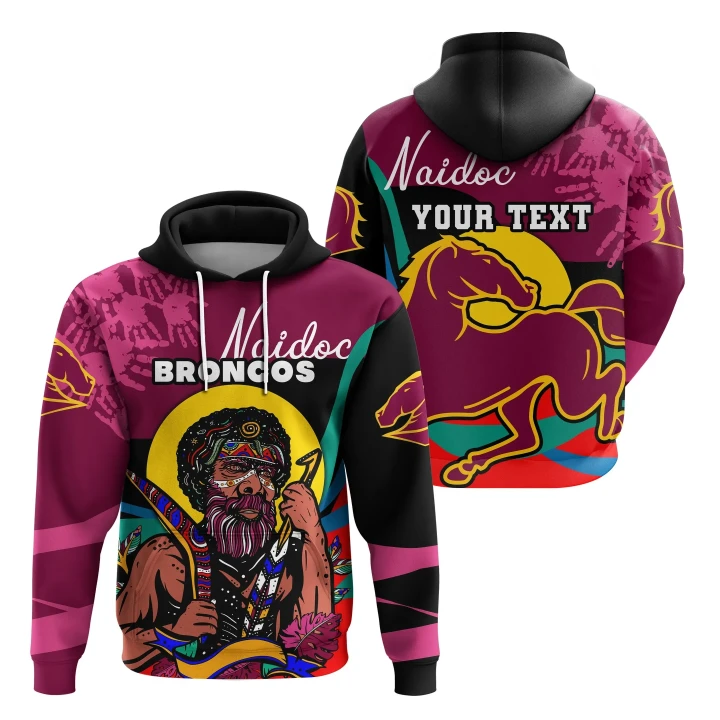 (Custom Personalised) Broncos Naidoc Week Hoodie Indigenous Special Style