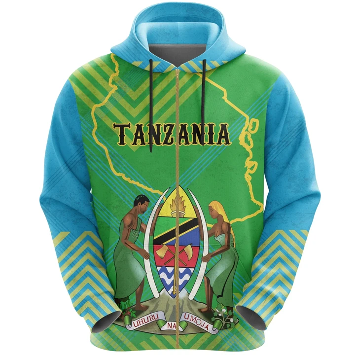 Tanzania Mix Zip Hoodie