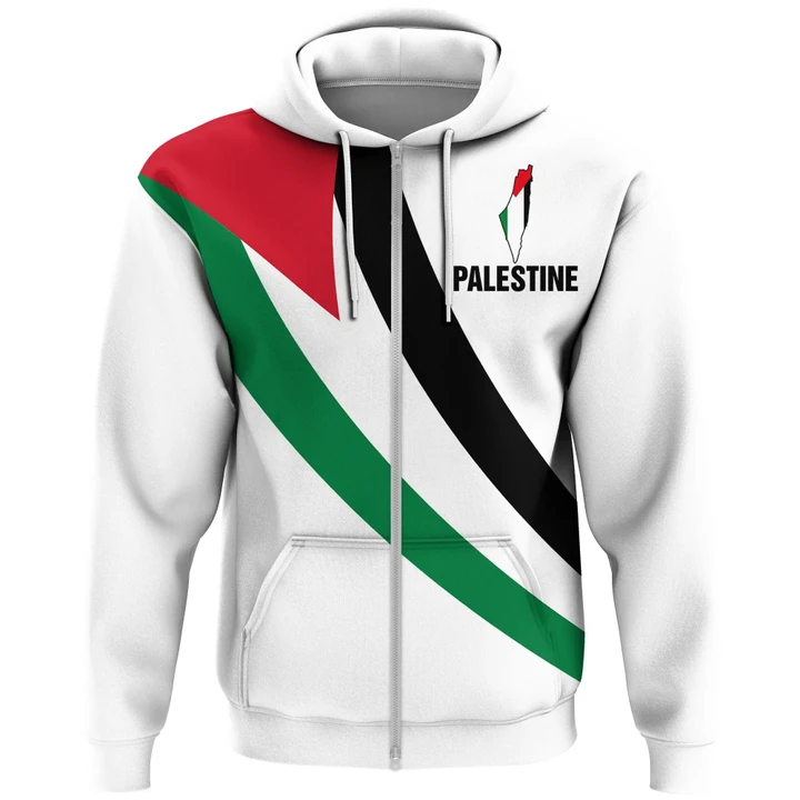 Palestine Special Flag Zip Hoodie