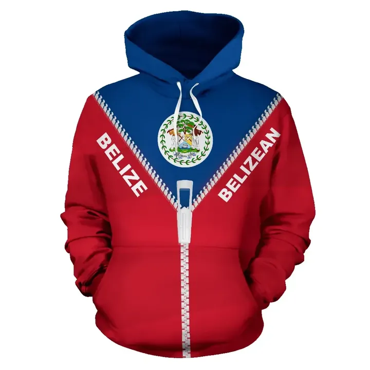 Belize Hoodie With Straight Zipper Style