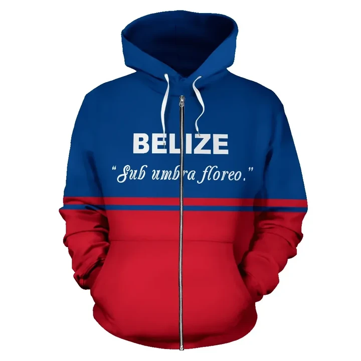 Belize Motto Zip Up Hoodie