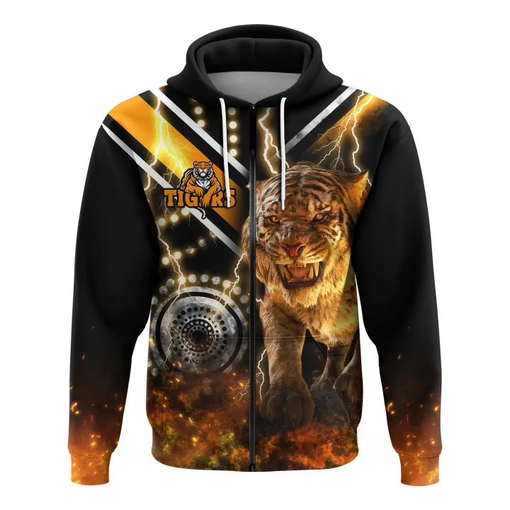 Wests Tigers Zip-Hoodie Version Aboriginal Tiger 3D