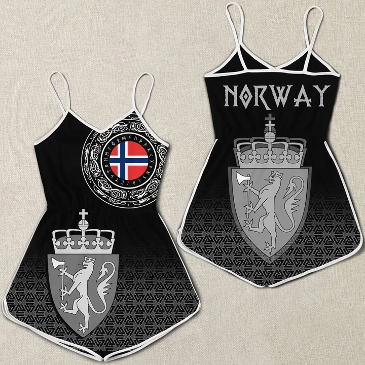 Viking Style Women Rompers , Norway Coat Of Arms