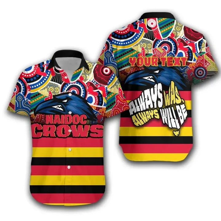 (Custom Personalised) Adelaide Naidoc Week Short Sleeve Shirt Crows Aboriginal Special Style