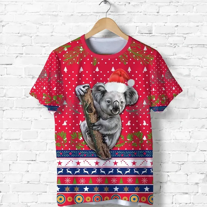 Australia Christmas Aboriginal T Shirt Koala Version