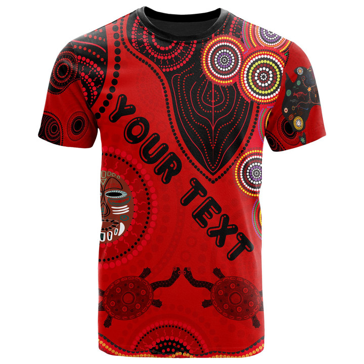 (Custom Text) 1s Aboriginal T-Shirt Animal Dot Patterns