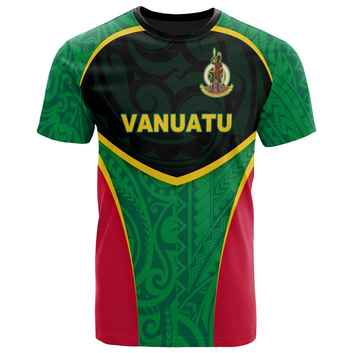 Vanuatu Polynesian T-Shirt Flag Sport Style