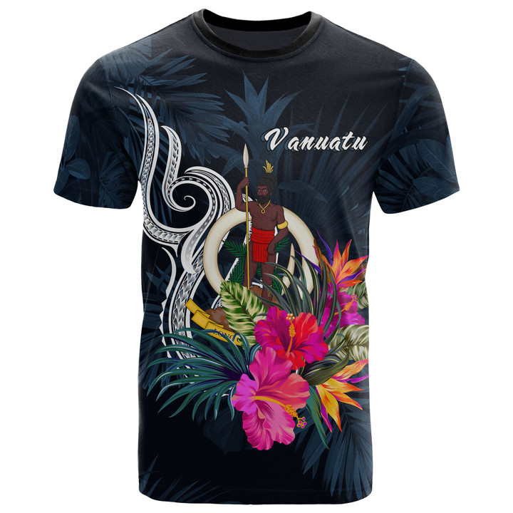 Vanuatu Polynesian T-shirt Tropical Flower