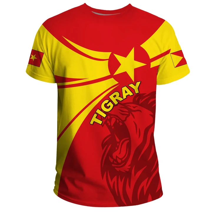 1stTheWorld Tigray T-shirt, Tigray Round Coat Of Arms Lion