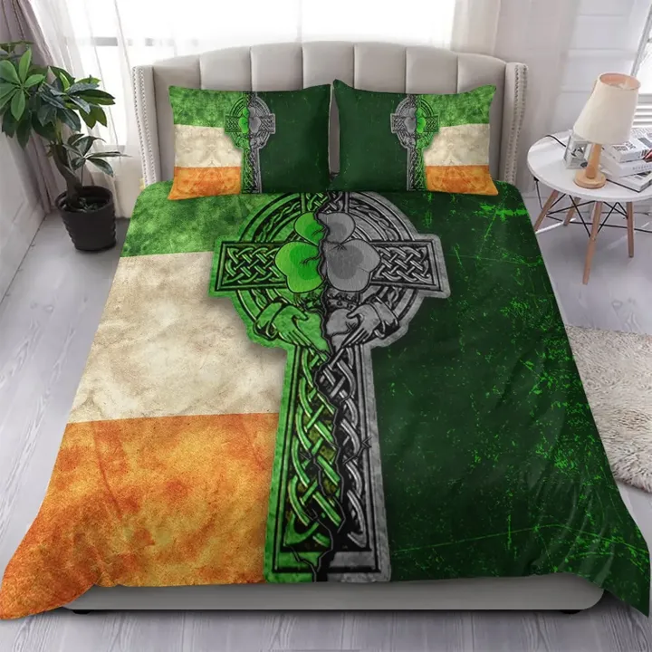 Ireland Celtic Bedding Set Irish Claddagh Cross