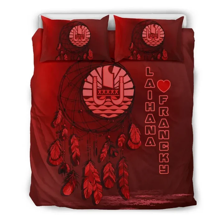 Tahiti Dreamcatcher Custom Red Bedding Set