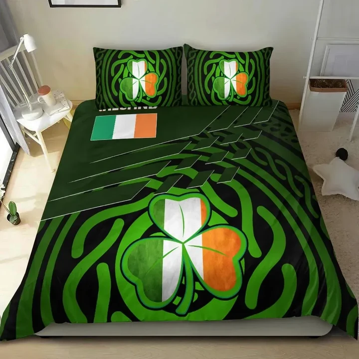 Ireland Bedding Set Ireland Symbol With Celtic Patterns