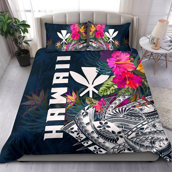 Polynesian Hawaii Bedding Set Summer Vibes