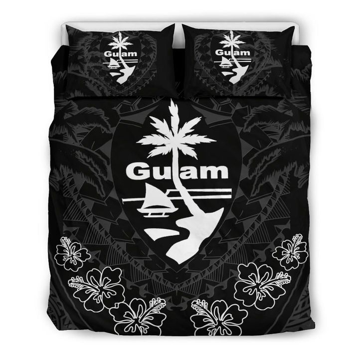 Polynesian Tattoo Guam Seal Bedding Set Hibiscus