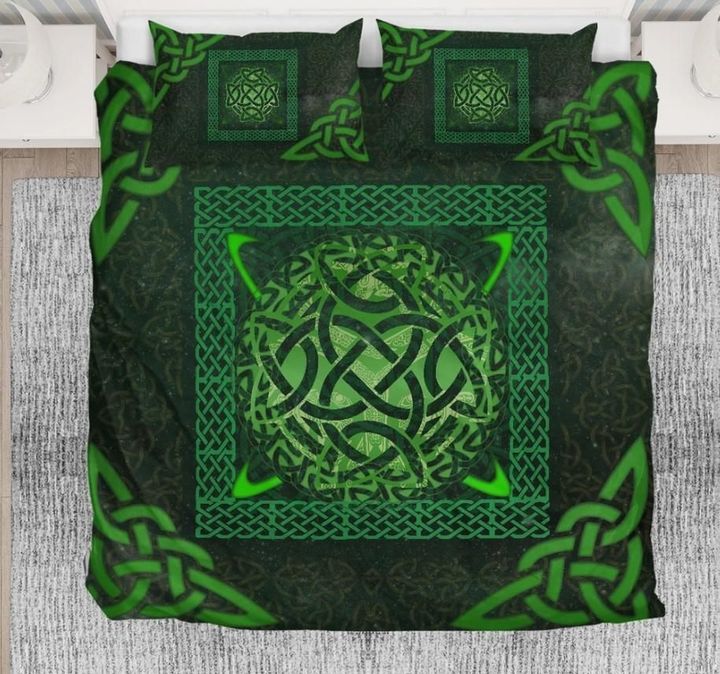 Celtic Bedding Set Irish Carolingian Cross with Celtic Knot Duvet Cover