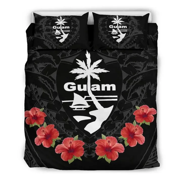 Polynesian Tattoo Guam Seal Bedding Set Hibiscus