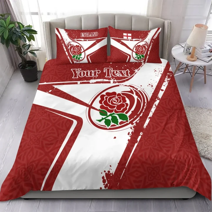 (Custom Text) England Rugby Personalised Bedding Set England Rugby