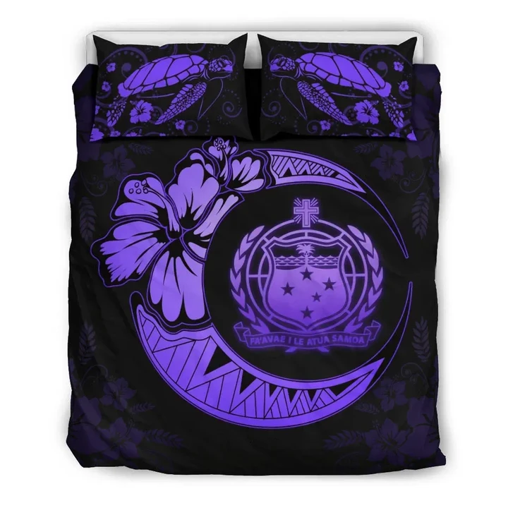 Samoa Moon Polynesian Bedding Set Violet