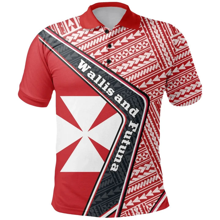 Wallis and Futuna Polo Shirt , Polynesian Coat Of Arms