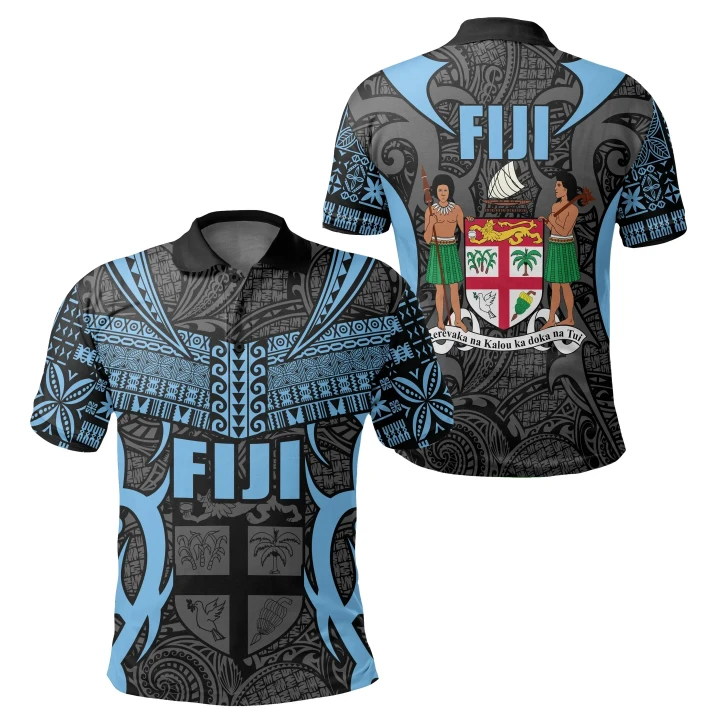 Fiji Polo Shirt , Special Fiji Black Blue