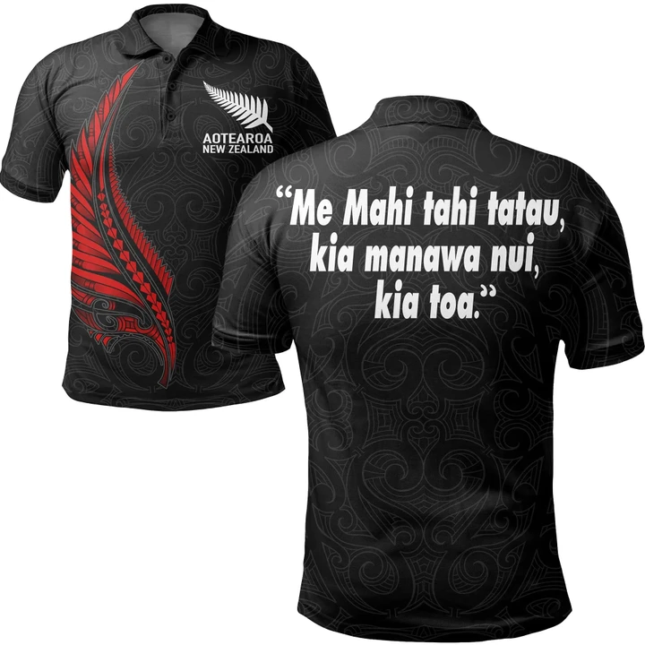 New Zealand Polo Shirt , Spirit and Heart We Are Strong