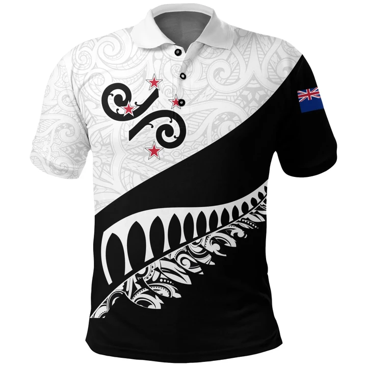 New Zealand Polo Shirt , Silver Fern Koru