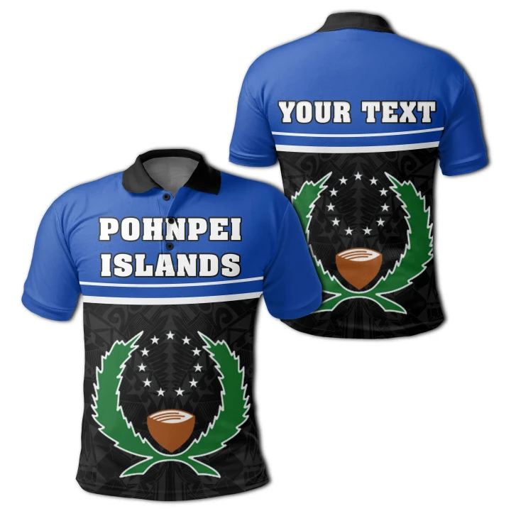 (Custom) Pohnpei Coat Of Arms Polo Shirt , Dat Style , JD