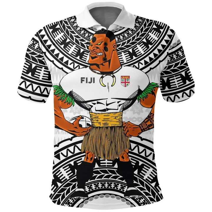 Fiji Polo Shirt Fiji Tapa Rugby