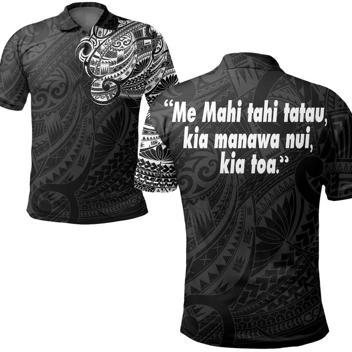 Maori Tattoo Polo Shirt , Spirit and Heart We Are Strong