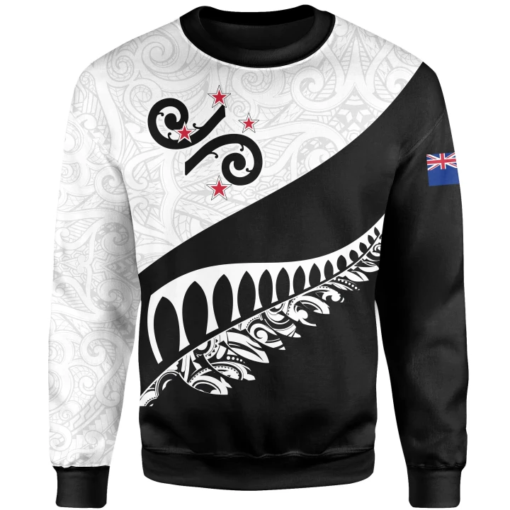 New Zealand Sweatshirt , Silver Fern Koru