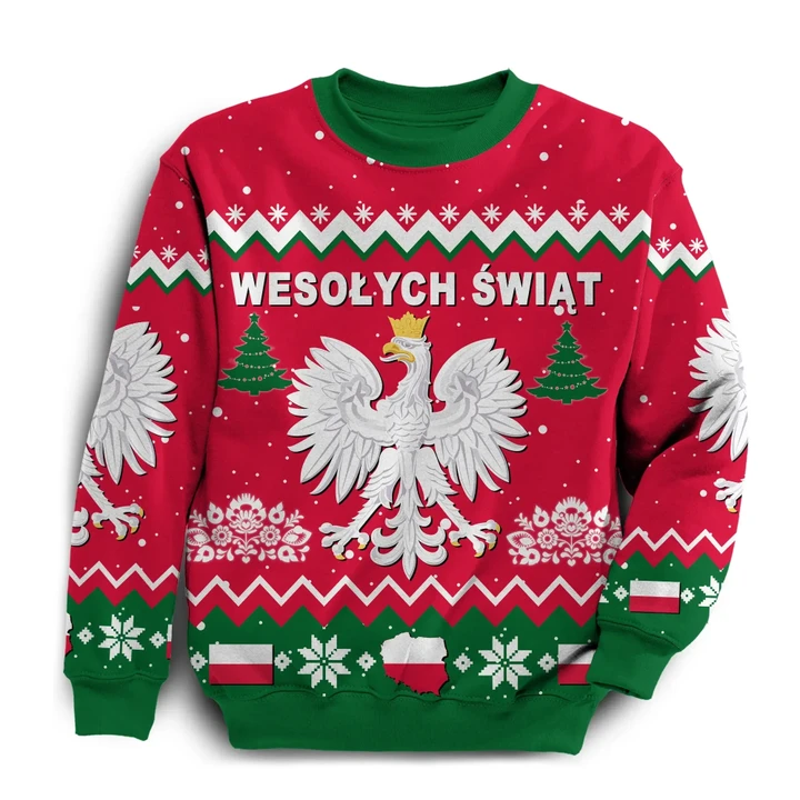 Poland Christmas Sweatshirt Eagle