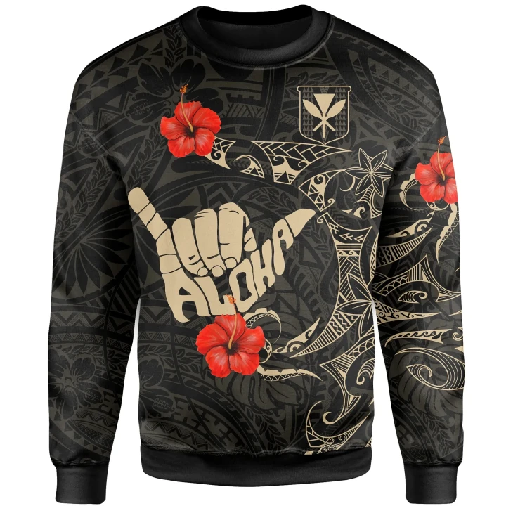 Kanaka Maoli (Hawaiian) Sweatshirt Hibiscus Tattoo (Zip)