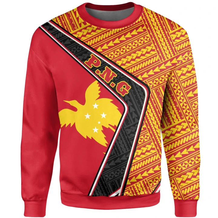 Papua New Guinea Sweatshirt , Polynesian Cost Of Arms