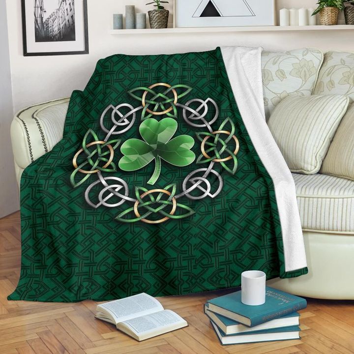 Celtic Premium Blanket - Ireland Celtic Shamrock