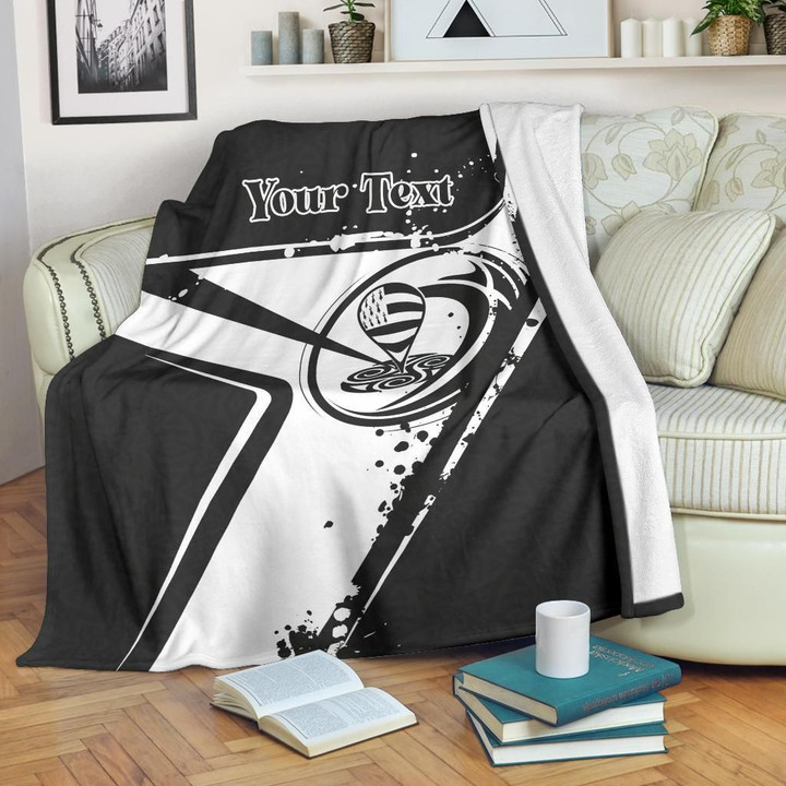 (Custom Text) Brittany Rugby Personalised Premium Blanket - Breizh Rugby