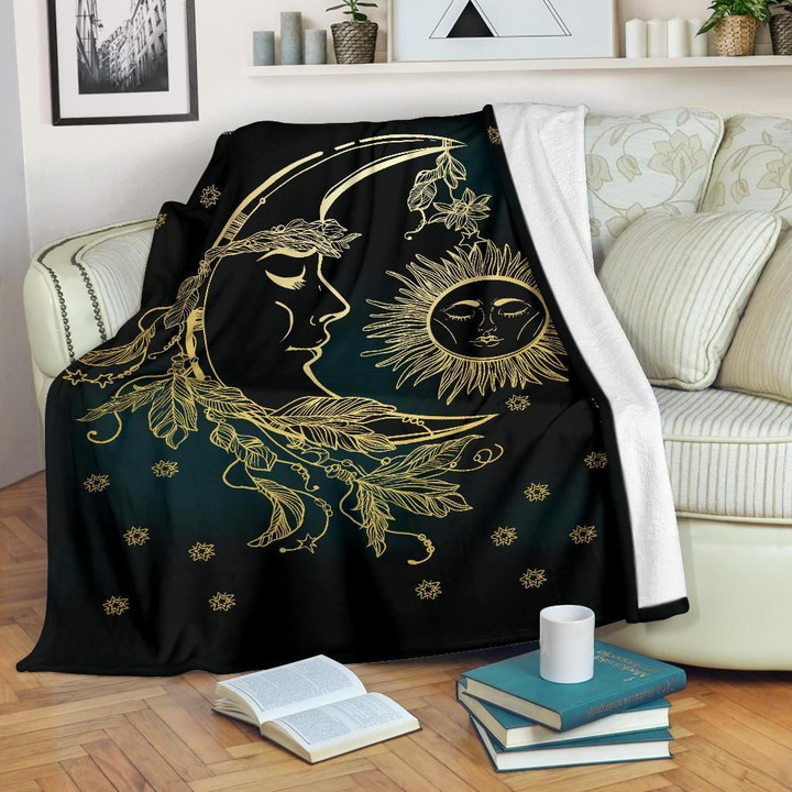 Celtic Wicca Sun & Moon Premium Blanket