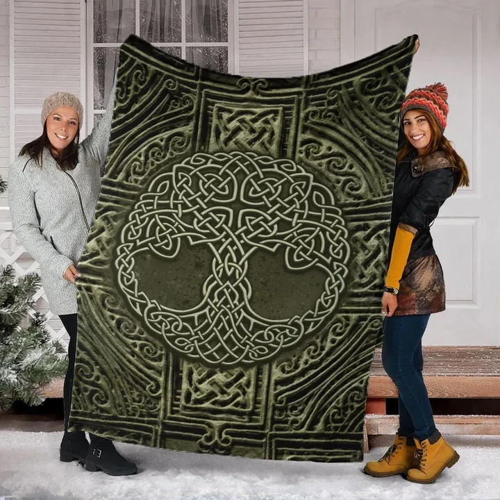 Celtic Premium Blanket - Celtic Tree Vintage Style Ver02