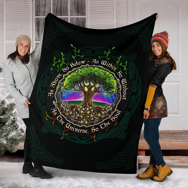 Celtic Premium Blanket - Celtic Tree Of Life Art