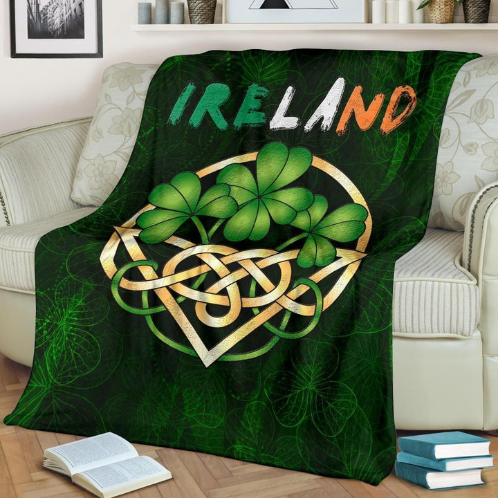 Ireland Celtic Premium Blanket - Irish Shamrock