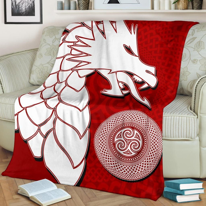Celtic Premium Blanket - Mystical Celtic Dragon
